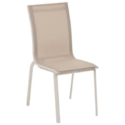 CHAISE AXANT EMPILABLE LIN ARGILE