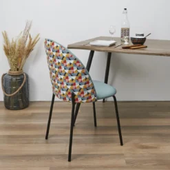 CHAISE BICOLORE RETRO GEO