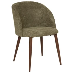 CHAISE BOUCLETTE CELESTE KAKI NOYER