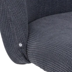 CHAISE BUREAU VELOURS GEOS GRIS