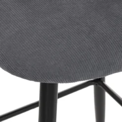 CHAISE DE BAR PIED NOIR CELESTE GRIS