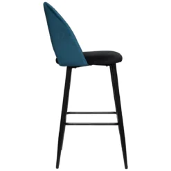 CHAISE DE BAR VELOURS KARA CANARD