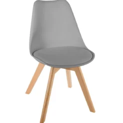 CHAISE DINER GRIS CLAIR BAYA