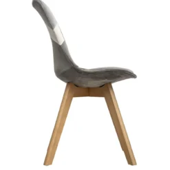 CHAISE DINER PATCHWORK GRIS BAYA