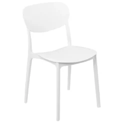 CHAISE EMPILABLE PLASTA PLASTIQUE BLANC