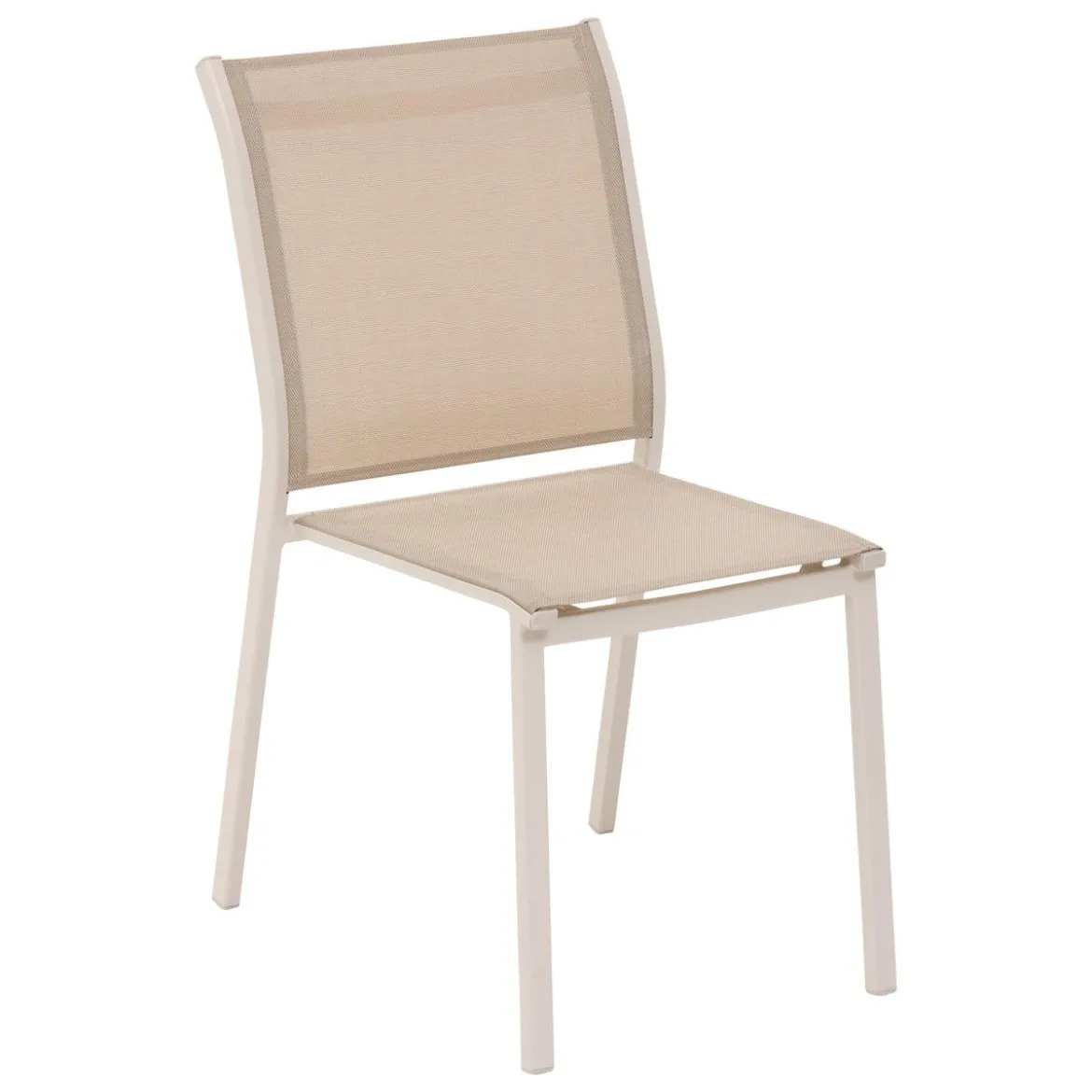 CHAISE ESSENTIA EMPILABLE LIN ARGILE