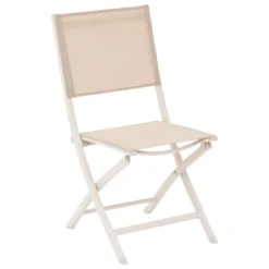 CHAISE ESSENTIA PLIANTE LIN ARGILE