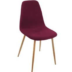 CHAISE IMITATION CHENE POURPRE ROKA