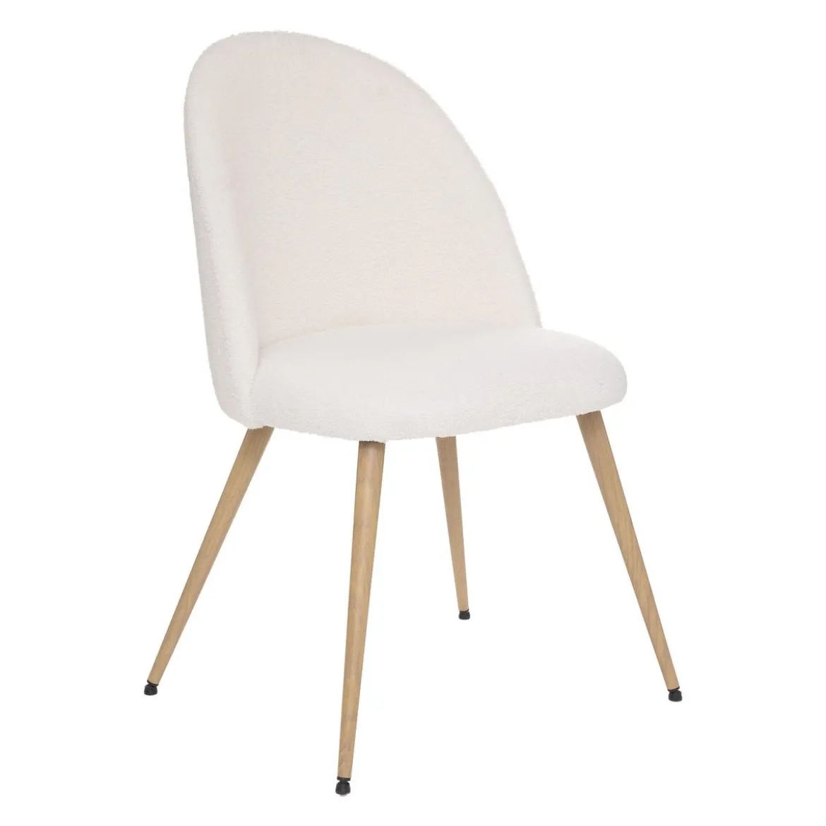 CHAISE IMITATION HETRE BOUCLE SLANO BLANC