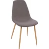 CHAISE IMITATION HETRE ROKA GRIS FONCE