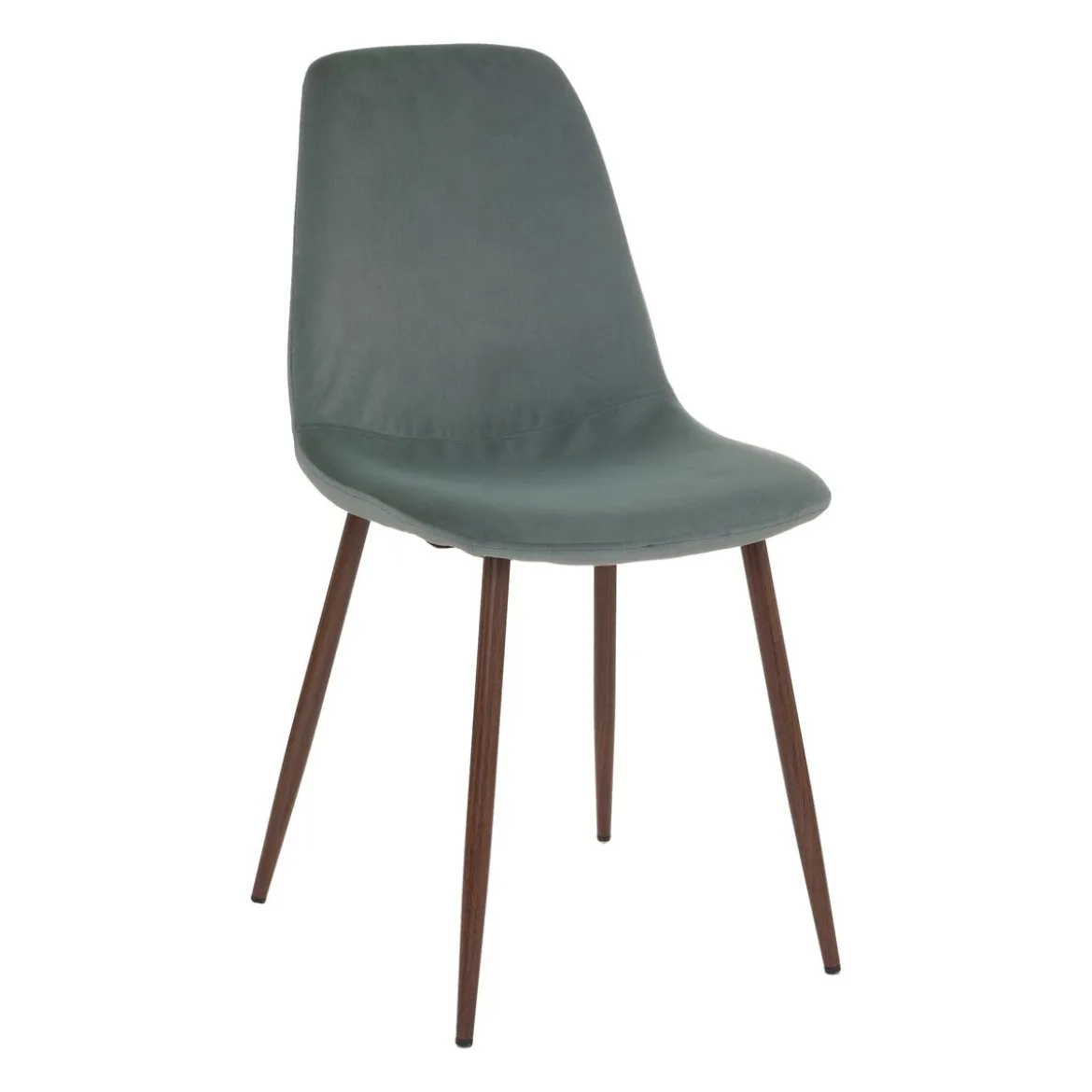 CHAISE IMITATION NOYER VELOURS ROKA CELADON