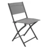 CHAISE PLIANTE ELEA GRIS CLAIR TEXALINE ACIER