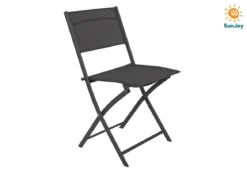 CHAISE PLIANTE ELEA GRIS FONCE TEXALINE ACIER