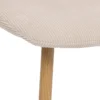 CHAISE ROKA VELOURS COTELE PIEDS IMITATION CHENE BEIGE