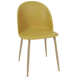 CHAISE SCANDINAVE BERGEN JAUNE MOUTARDE