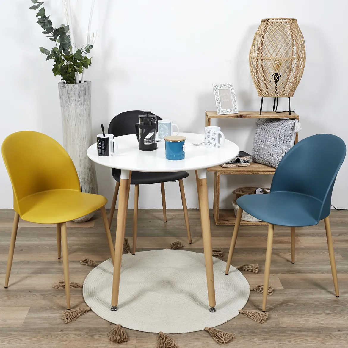 CHAISE SCANDINAVE BERGEN JAUNE MOUTARDE