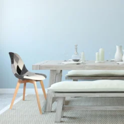 CHAISE SCANDINAVE PATCHWORK GRIS
