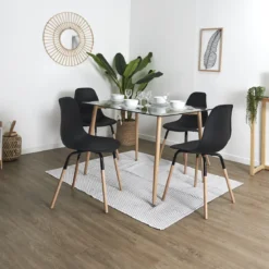 CHAISE SCANDINAVE PHENIX NOIR