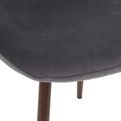 CHAISE VELOURS IMITATION NOYER ROKA ARDOISE