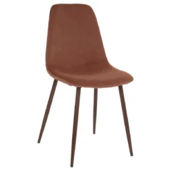 CHAISE VELOURS IMITATION NOYER ROKA TERRACOTTA