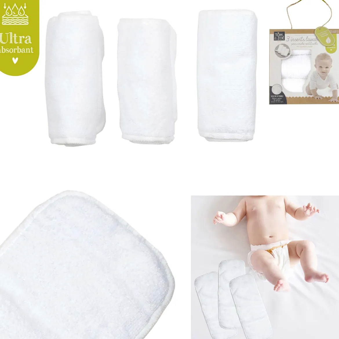 CHANGE DE COUCHE LAVABLE X3 PIECES