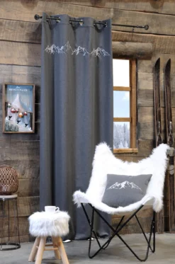 CHARVIN RIDEAU 135X260CM OEIL GRIS