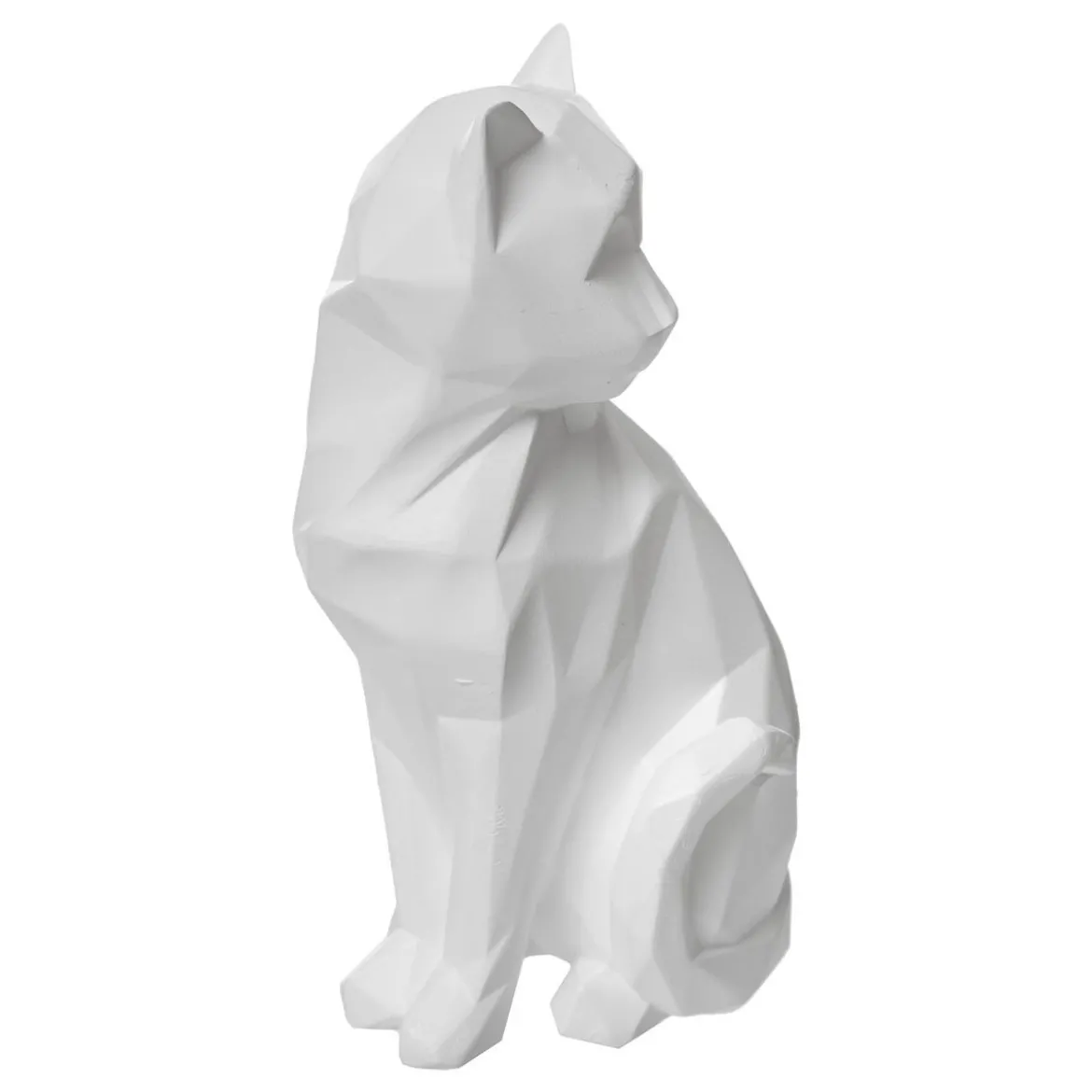 CHAT RESINE ORIGAMI DELIA H.20CM