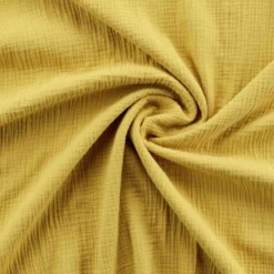 CHEMIN DE LIT 80X180CM GAZE DE COTON UNI ANGELIA JAUNE
