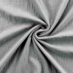 CHEMIN DE LIT 80X180CM GAZE DE COTON UNI ANGELIA GRIS