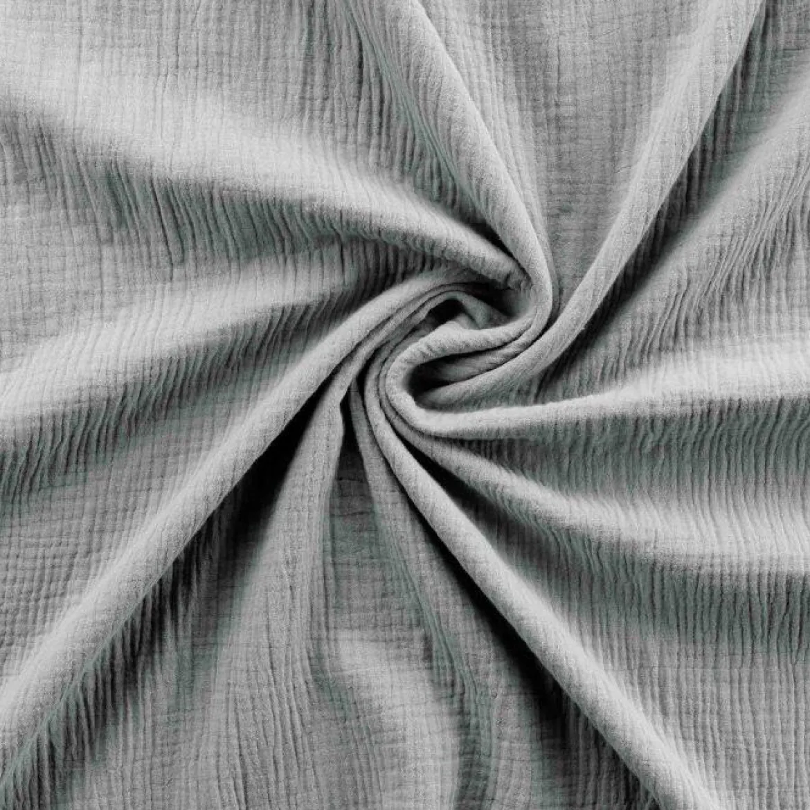 CHEMIN DE LIT 80X180CM GAZE DE COTON UNI ANGELIA GRIS