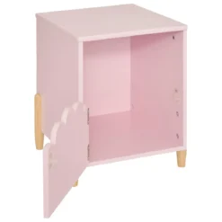 CHEVET DOUCEUR FLEUR ROSE D.35.5X33X40CM