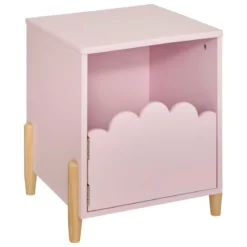 CHEVET DOUCEUR FLEUR ROSE D.35.5X33X40CM