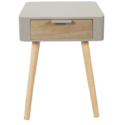CHEVET 1 TIROIR EN BOIS TAUPE
