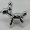 CHIEN CERAMIQUE THEO ARGENT H.13.5CM