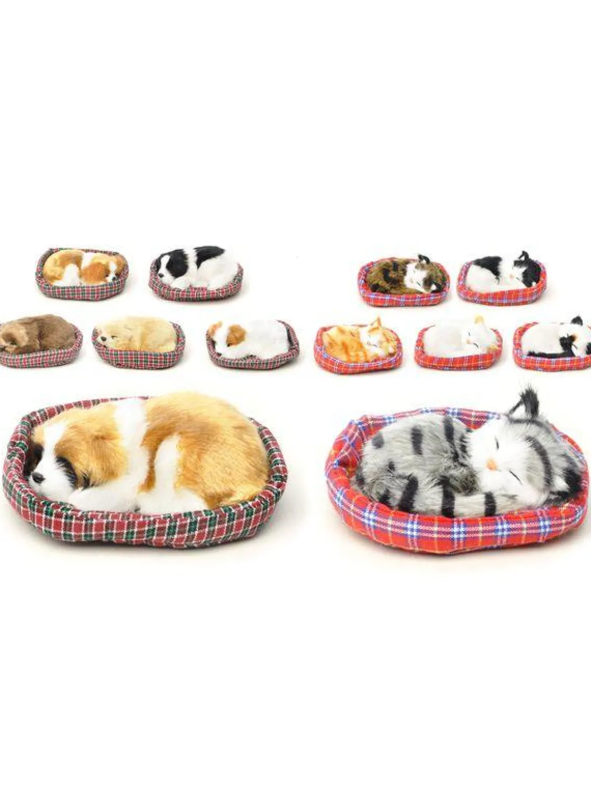 CHIEN CHAT DANS PANIER 10 CM