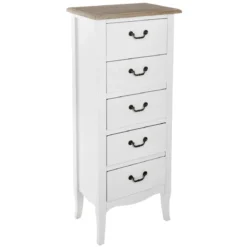 CHIFFONNIER 5 TIROIRS BLANC CHRYSA