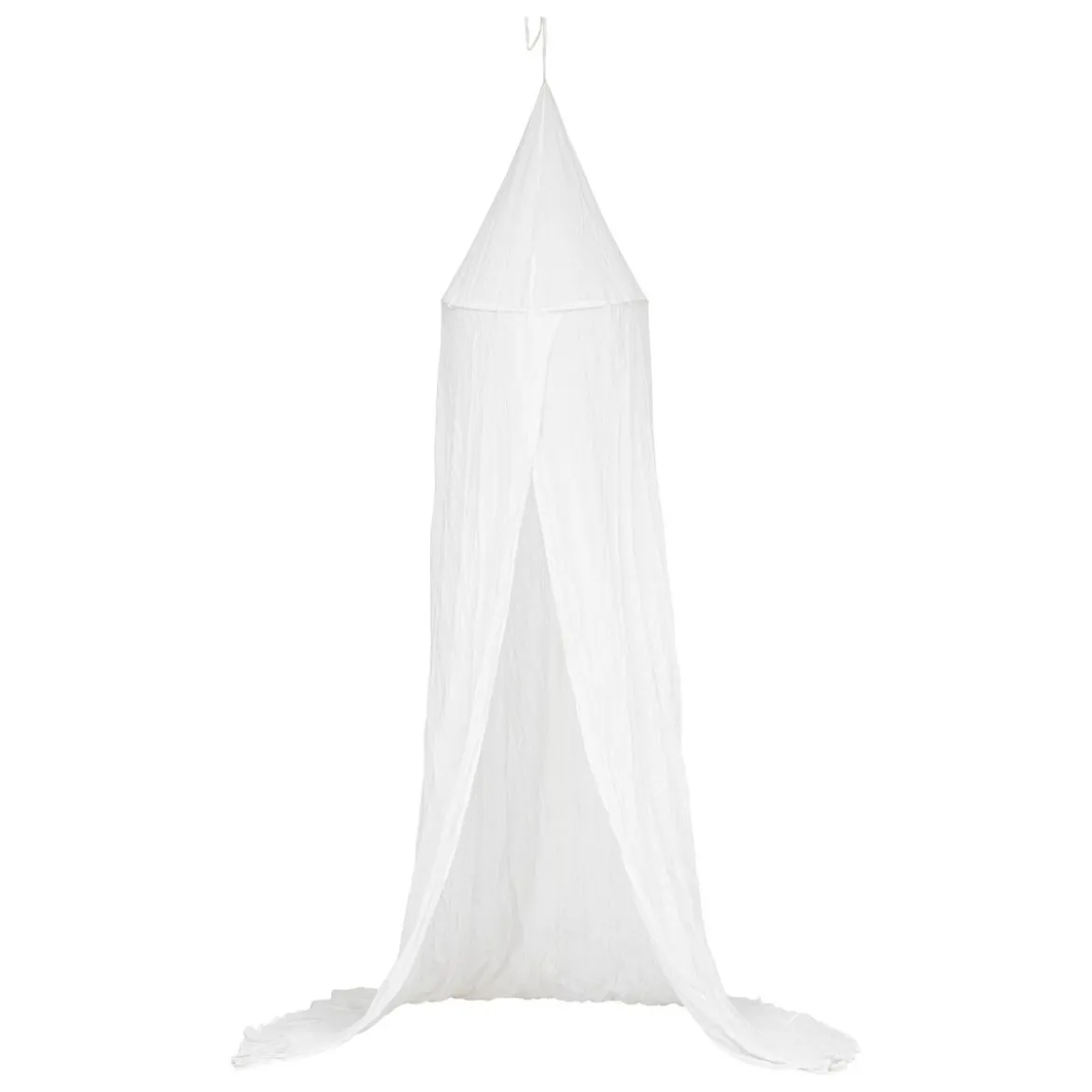 CIEL DE LIT DOUBLE GAZE COTON BLANC