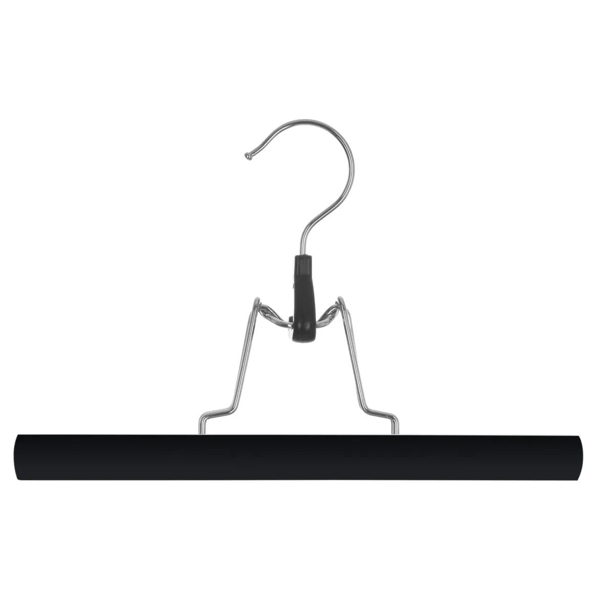 CINTRE BOIS RUBBER PINCE NOIR