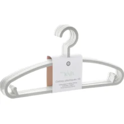 CINTRE PLASTIQUE GRIS X6 PIECES