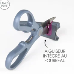 CISEAUX AVEC FOURREAU AIGUISEUR