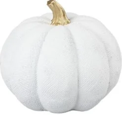 CITROUILLE POLYRESINE BLANCHE 17.2X17.1X14.7CM