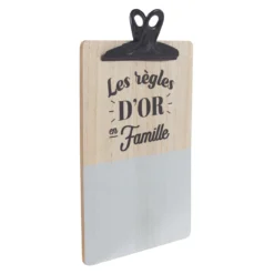 CLIPBOARD DES REGLES DE FAMILLE 18X25CM