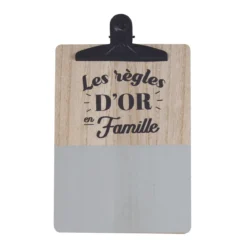 CLIPBOARD DES REGLES DE FAMILLE 18X25CM