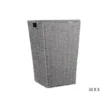 COFFRE LINGE PAPIER GRIS D.33X33X52CM
