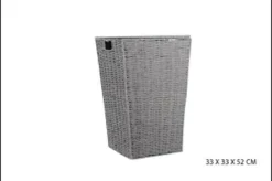 COFFRE LINGE PAPIER GRIS D.33X33X52CM