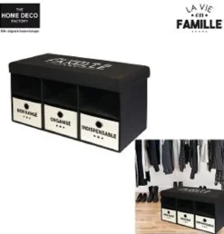 COFFRE BANC PLIABLE AVEC RANGEMENTS M2