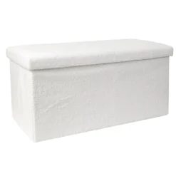 COFFRE BANC PLIABLE BOUCLETTE BLANC