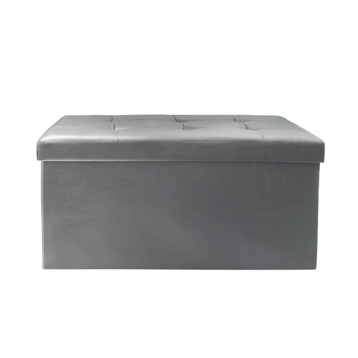 COFFRE BANC PLIABLE PU GRIS