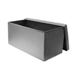 COFFRE BANC PLIABLE PU GRIS