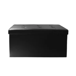 COFFRE BANC PLIABLE PU NOIR